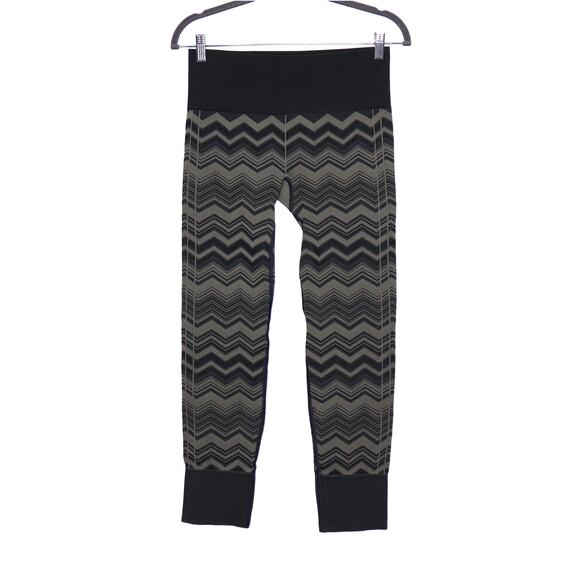 LULULEMON Ebb To Street Pant Heathered Fatigue Green Chevron Knit Women's 8 - Picture 1 of 15